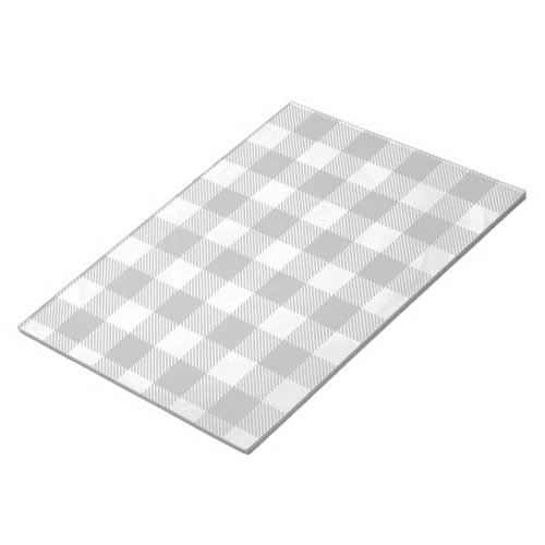 Checkered Plaid Black And White Notepad