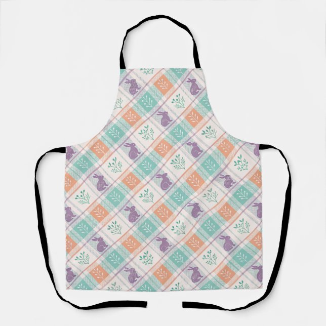 Checkered Plaid Easter   Apron (Front)