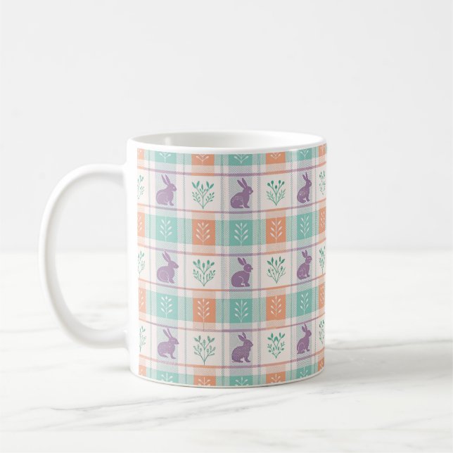 Checkered Plaid Easter   Coffee Mug (Left)