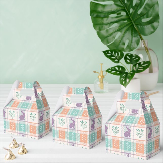 Checkered Plaid Easter   Favor Boxes (Multiple)