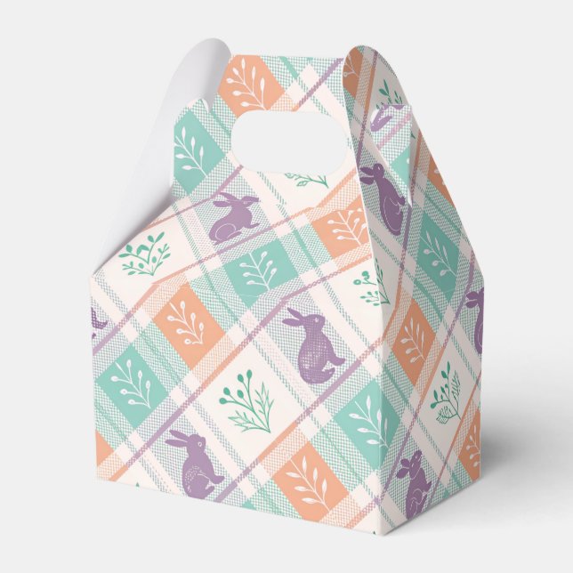 Checkered Plaid Easter   Favor Boxes (Back Side)