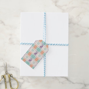 Checkered Plaid Easter Gift Tags