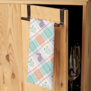 Checkered Plaid Easter Kitchen Towel