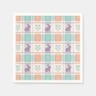 Checkered Plaid Easter Napkins