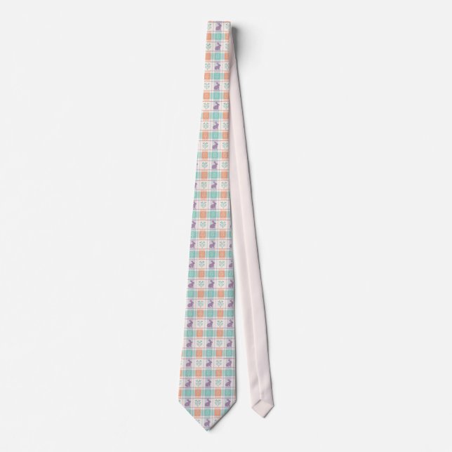 Checkered Plaid Easter   Neck Tie (Front)