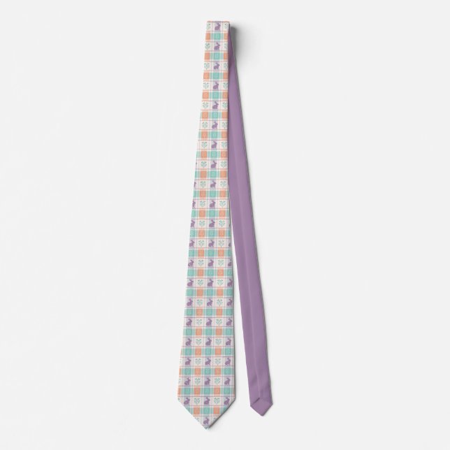 Checkered Plaid Easter   Neck Tie (Front)