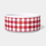 Checkered Plaid Red and White Bowl<br><div class="desc">Checkered Red and White Buffalo Plaid is a warm and fuzzy design featuring our original pattern of red horizontal and vertical stripes in a checker pattern against a white background with our signature dry brush texture. Great for picnic lovers of all ages. Help bring that spring felling year round. Custom...</div>