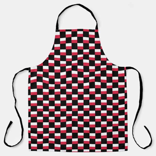 Checkered Poland Flag Pattern  Apron (Front)