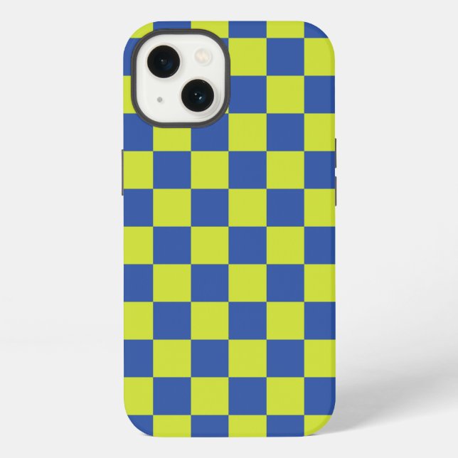 checkered police pattern iphone case (Back)