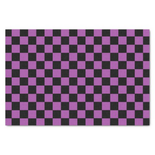 Checkered Purple and Black Tissue Paper