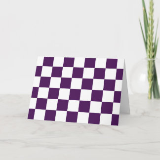 Checkered Purple and White Card