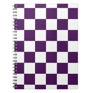 Checkered Purple and White Notebook