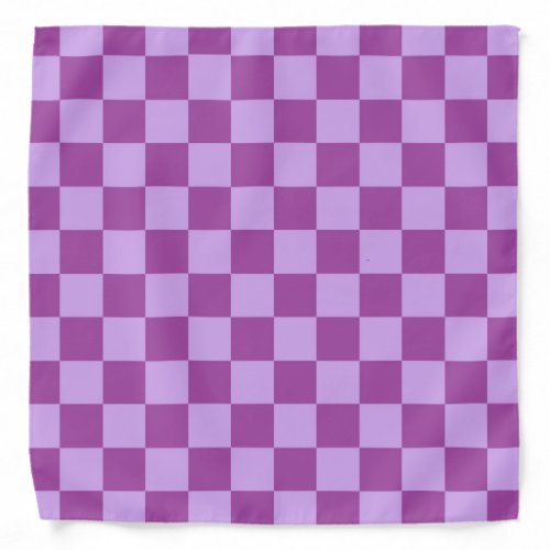 Checkered Purple Bandana