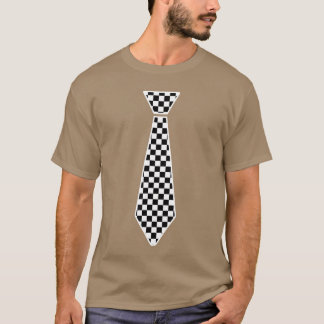 Checkered Race Flag Tie Cute Necktie Funny Boys To T-Shirt