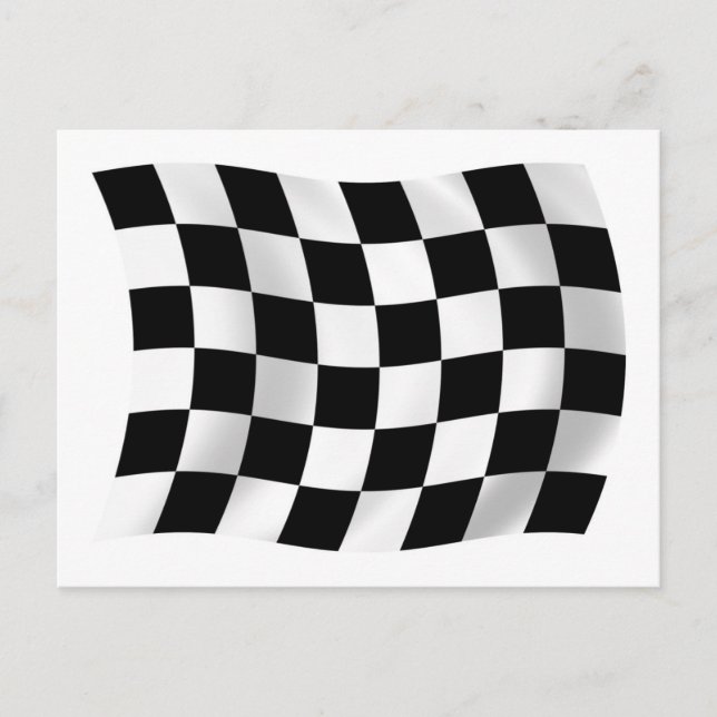 Checkered Racing Flag Postcard (Front)