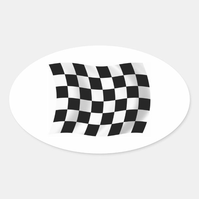 Checkered Racing Flag Sticker (Front)