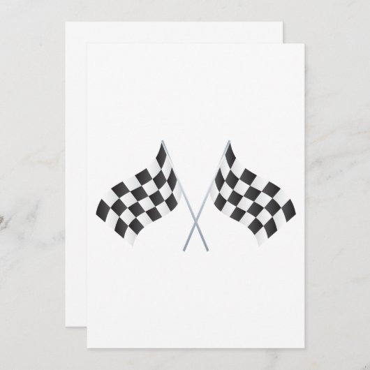 checkered racing flags graphic (Front/Back)