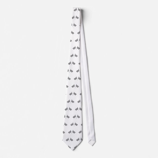 checkered racing flags graphic tie (Front)