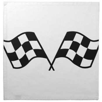 Checkered Racing Flags Napkin by Grandslam_Designs at Zazzle