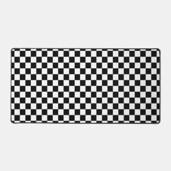 Checkered Racing Pattern Desk Mat by FantasyCases at Zazzle
