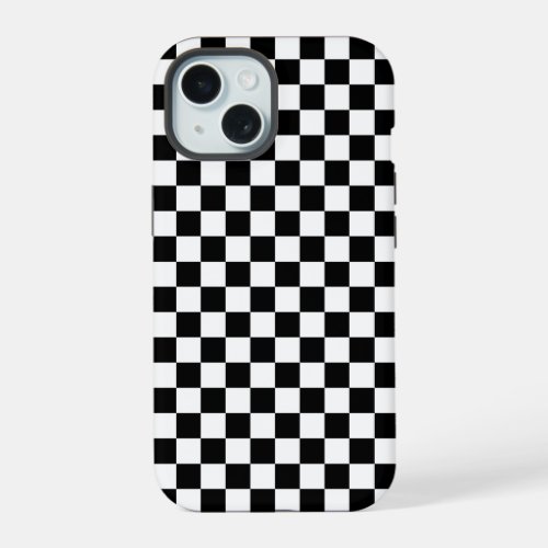 Checkered Racing Pattern iPhone 15 Case