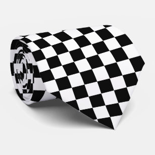 Checkered Racing Seamless Pattern Tie