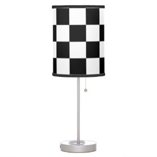 Checkered Racing Themed Table Lamp