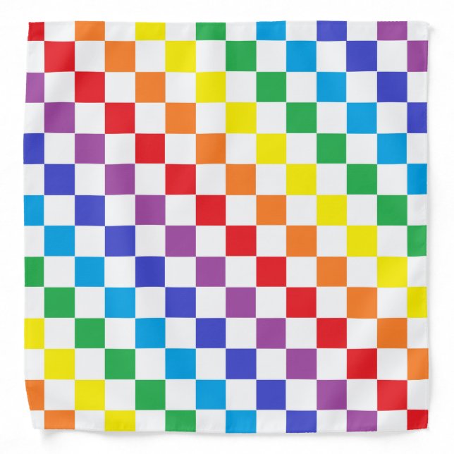 Checkered Rainbow Bandana (Front)