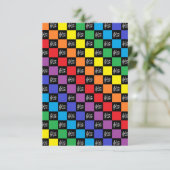 Checkered Rainbow Black and Musical Notes (Standing Front)