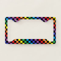 Checkered Rainbow Black