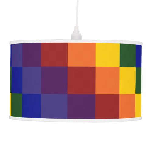 Checkered Rainbow Ceiling Lamp