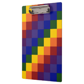 Checkered Rainbow Clipboard