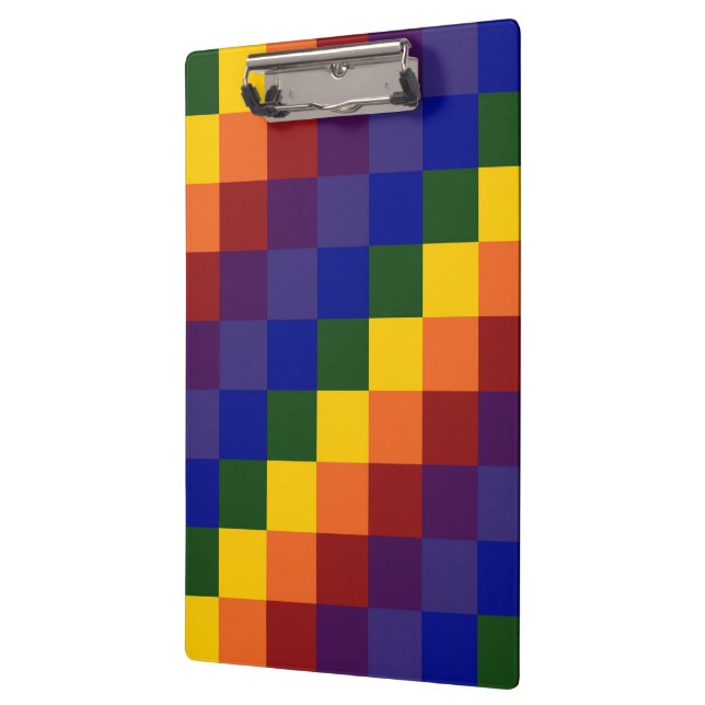 Checkered Rainbow Clipboard (Left)