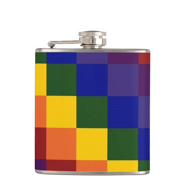Checkered Rainbow Flask (Front)