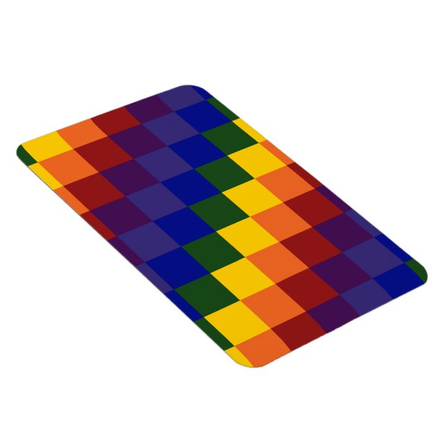 Checkered Rainbow Magnet (Right Side)