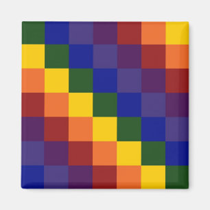 Checkered Rainbow Magnet