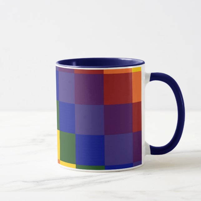 Checkered Rainbow Mug (Right)