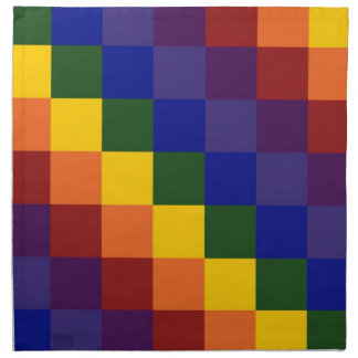 Checkered Rainbow Napkin