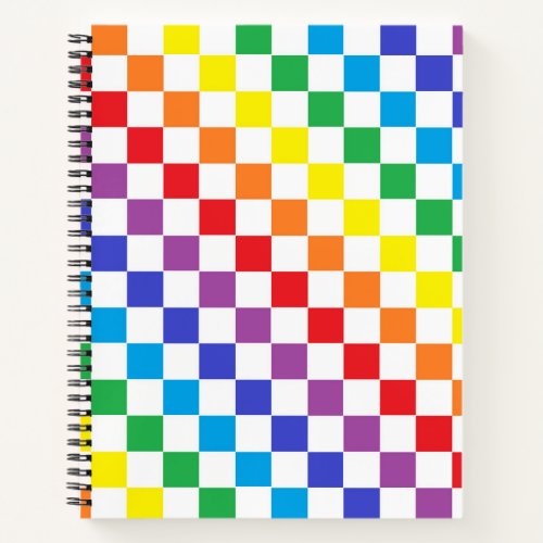 Checkered Rainbow Notebook