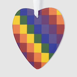 Checkered Rainbow Ornament