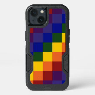 Checkered Rainbow Pattern iPhone 13 Case