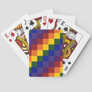 Checkered Rainbow Poker Cards