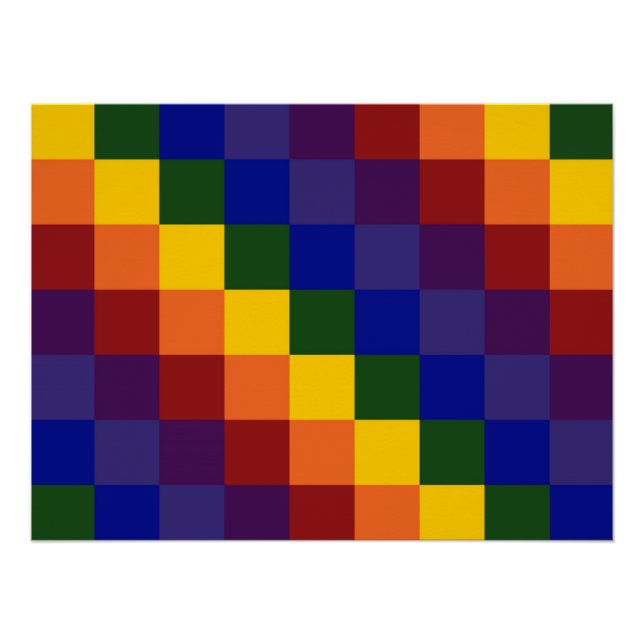 Checkered Rainbow Poster (Front)