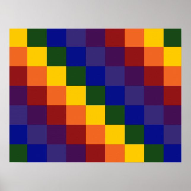 Checkered Rainbow Poster (Front)