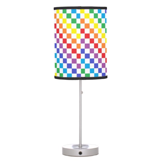 Checkered Rainbow Table Lamp (Back)