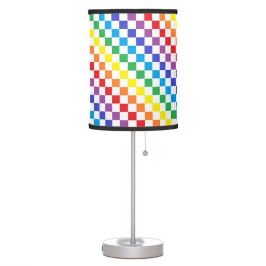 Checkered Rainbow Table Lamp (Left)