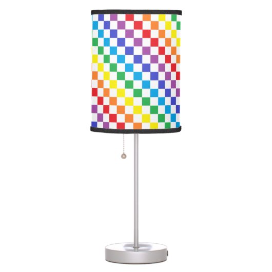 Checkered Rainbow Table Lamp (Right)