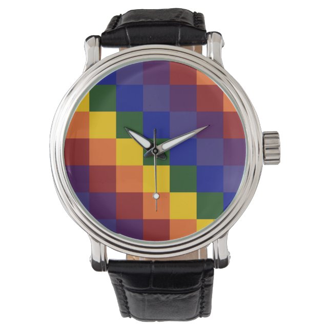 Checkered Rainbow Watch (Front)