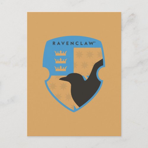 Checkered RAVENCLAW Crowned Crest Invitation Postcard