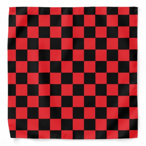 Checkered Red and Black Bandana